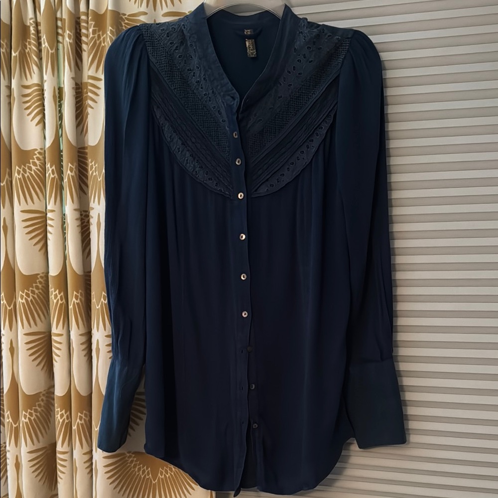 Free People Blue Women's Top